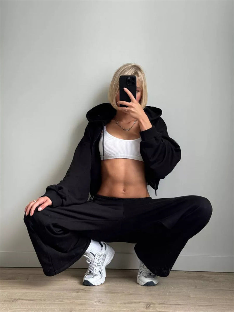 Damen lässiger Oversized Hoodie und weite Jogginghose Set Stalluxe