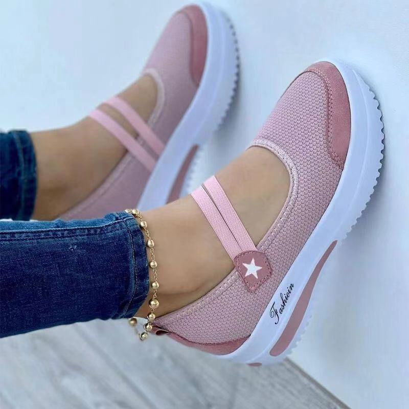 Damen Atmungsaktive Slip-On Freizeitschuhe mit elastischem Fersenriemen Stalluxe