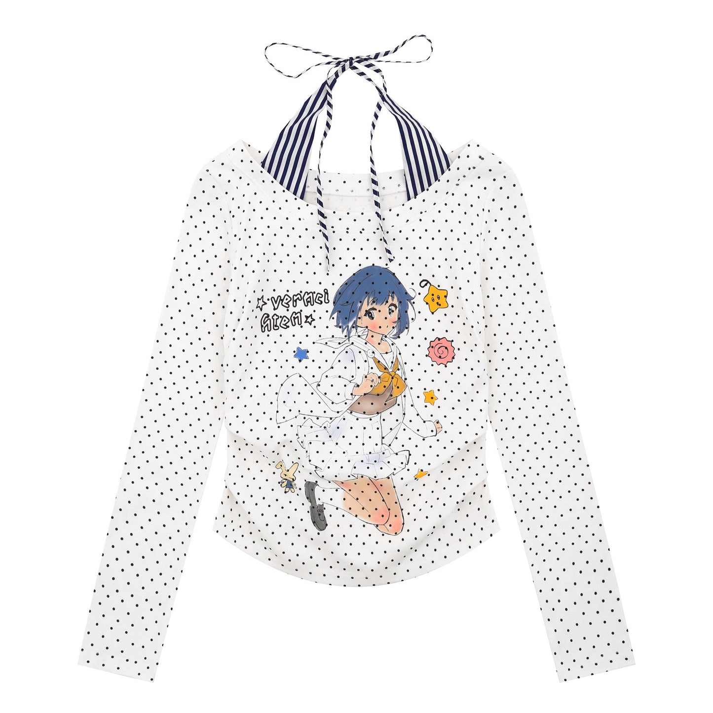 Damen Langarmshirt mit verspieltem Grafikdesign Stalluxe