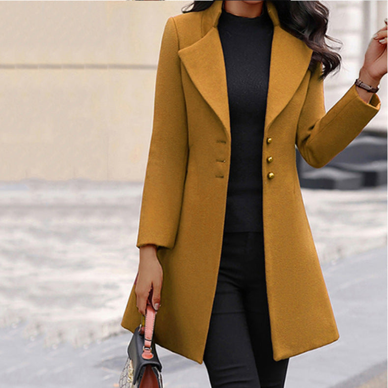 Damen elegante Jacke mit klassischem Detailing und schmaler Silhouette Stalluxe