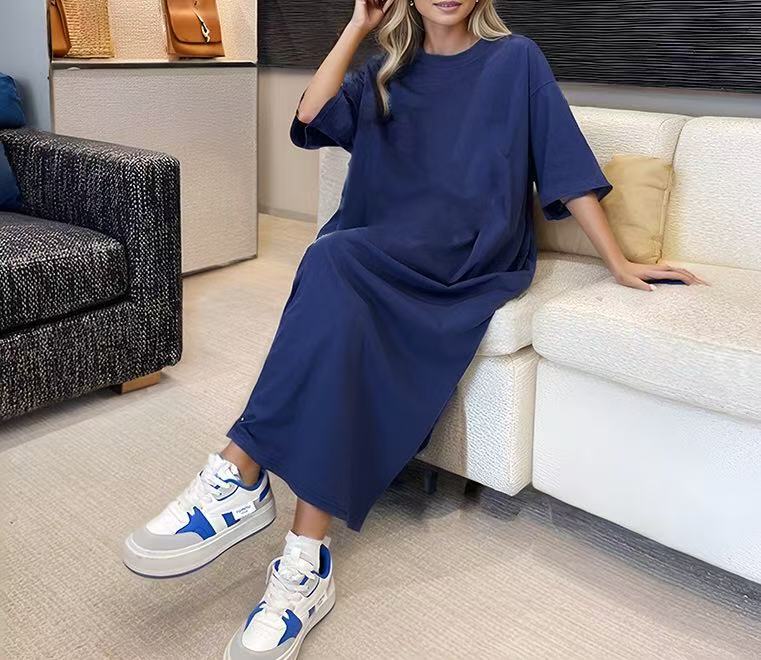 Damen lässiges Maxikleid mit oversized Schnitt und komfortabler Passform Stalluxe