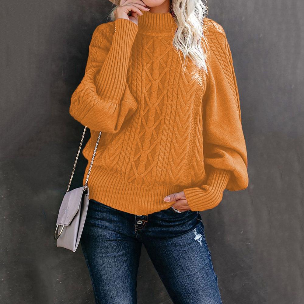 Damen Strickpullover mit hochgeschlossenem Kragen und strukturiertem Design Stalluxe