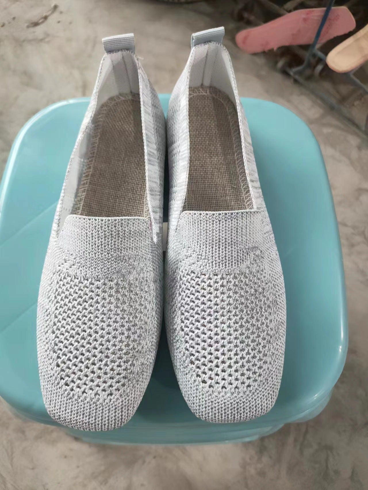 Damen Atmungsaktive Slipper aus Netzmaterial mit flexiblem Fussbett Stalluxe
