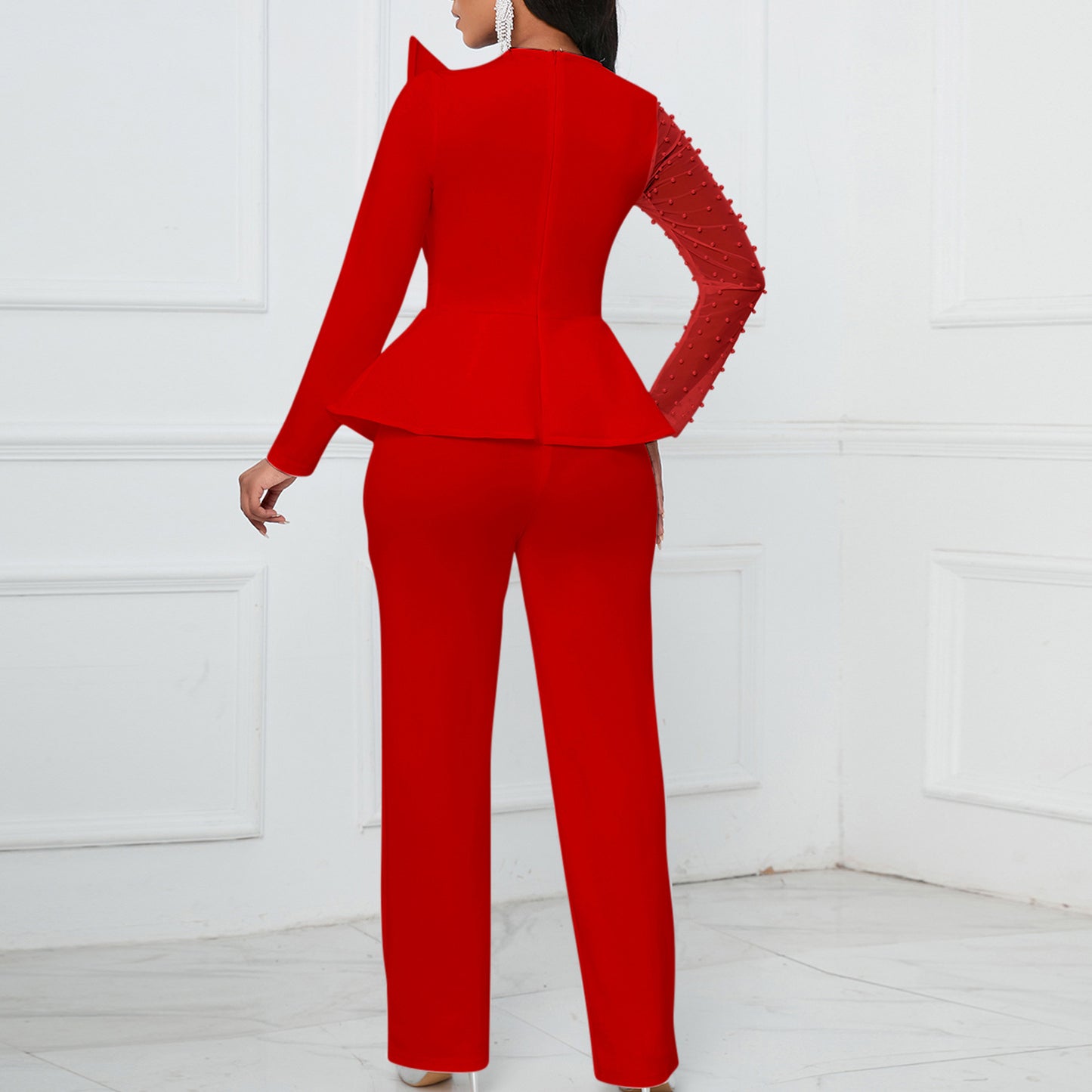 Damen Eleganter Overall mit asymmetrischem Design und raffiniertem Kragen Stalluxe