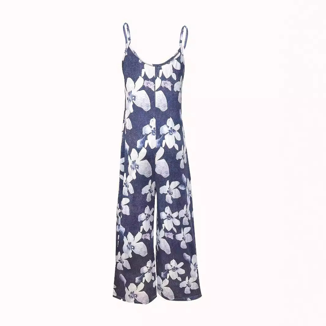 Damen Luftiger Sommeroverall mit breiten Beinen und praktischen Taschen Stalluxe