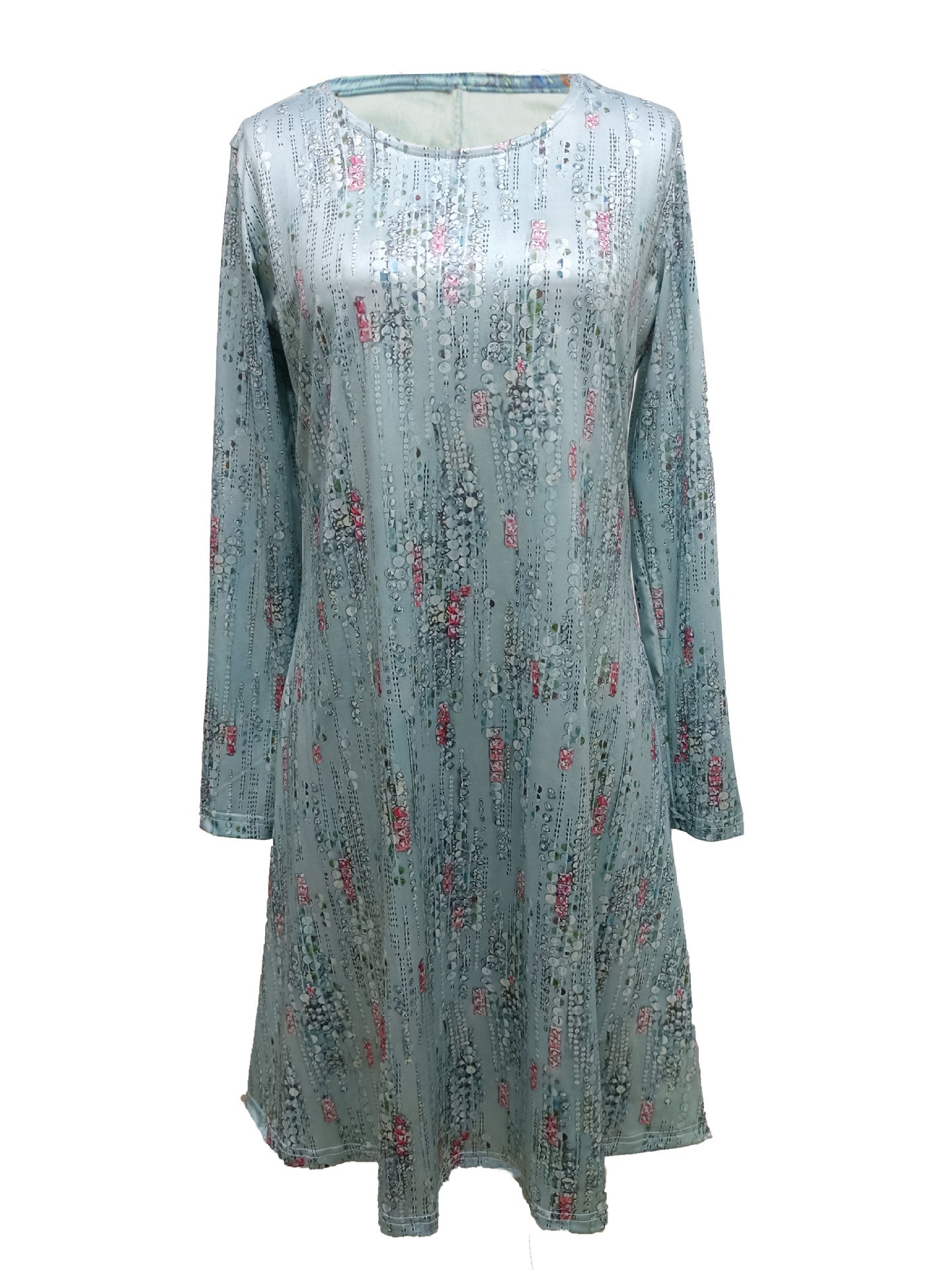 Damen A-Linien Kleid mit zartem floralem Muster Stalluxe