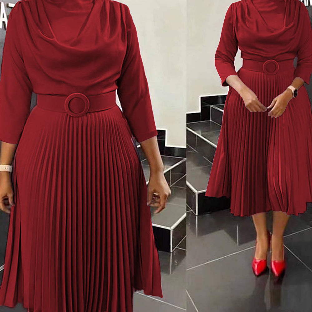 Damen Faltendes Kleid mit Wickeloberteil Stalluxe