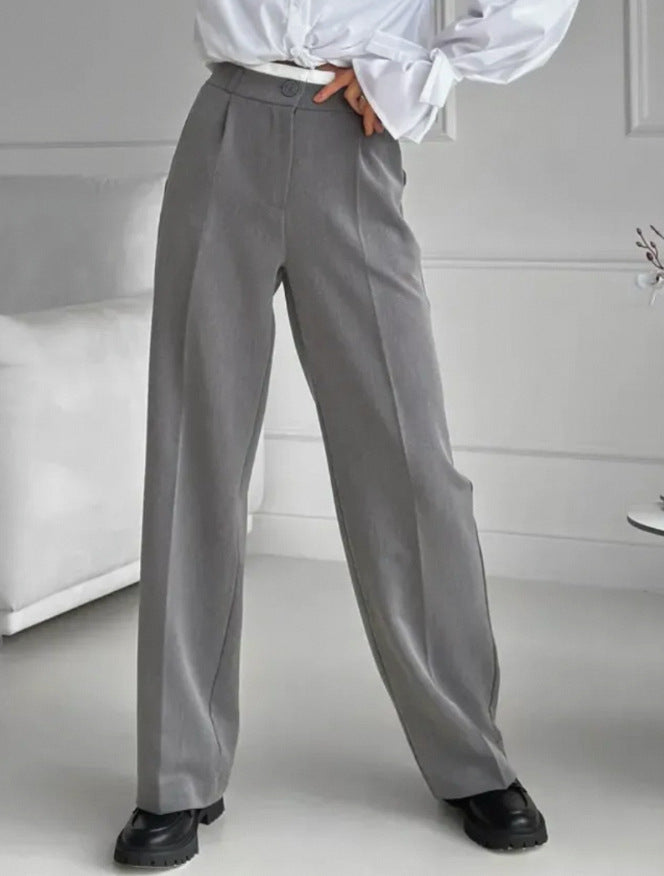 Damen elegante Pluderhose mit hohem Bund und ruhig fließendem Schnitt Stalluxe