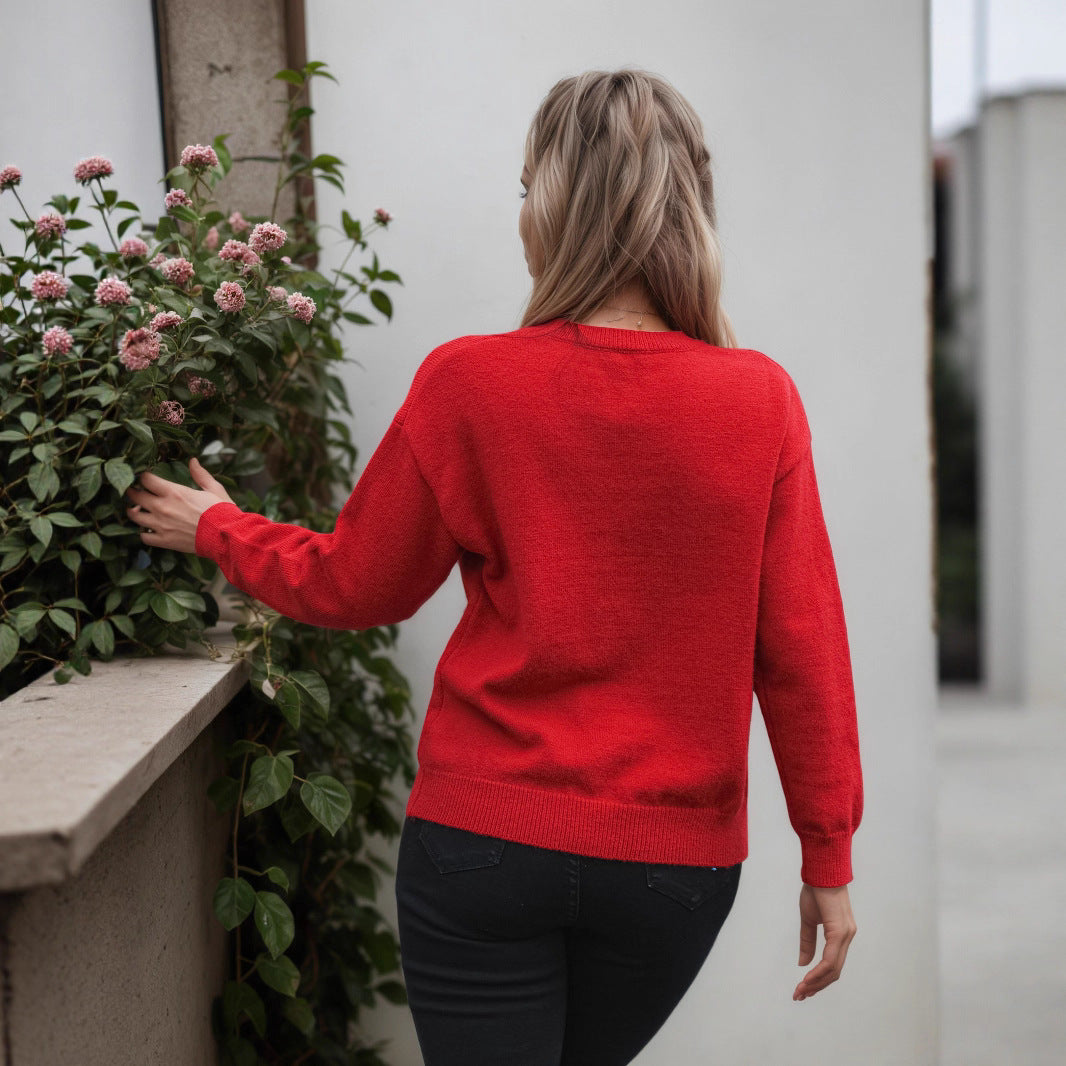 Damen Pullover mit floralem 3D-Motiv Stalluxe