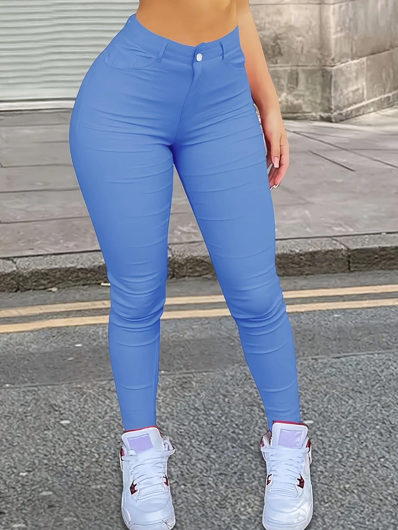 Damen Hochwertige Skinny Jeans mit hohem Bund und formender Wirkung Stalluxe