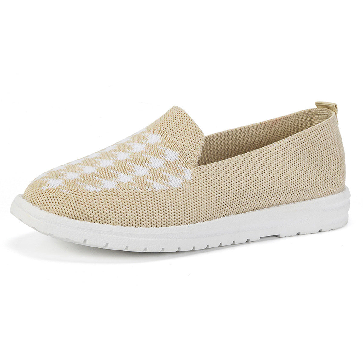 Damen bequeme Slip-On Sneakers im modernen Hahnentrittmuster Stalluxe
