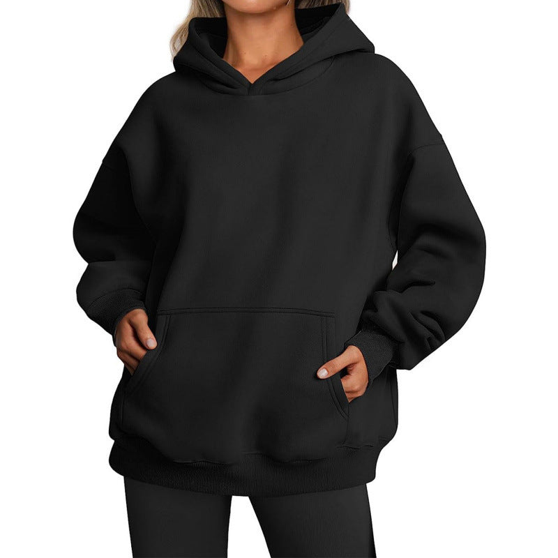 Damen Hoodie mit integriertem Taschen-Design und weichem Innenfutter Stalluxe