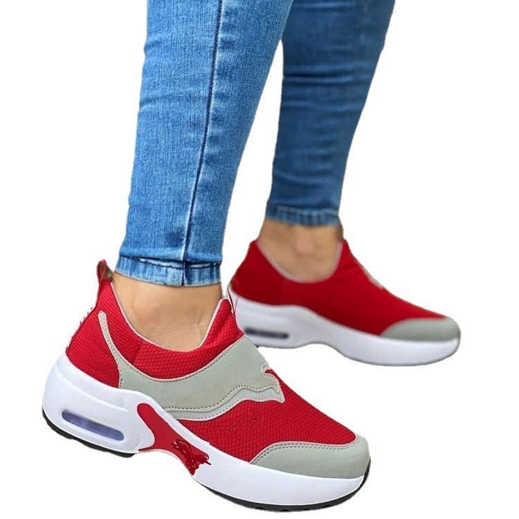 Damen Sportliche Slip-On Sneakers mit atmungsaktiver Mesh-Oberfläche Stalluxe