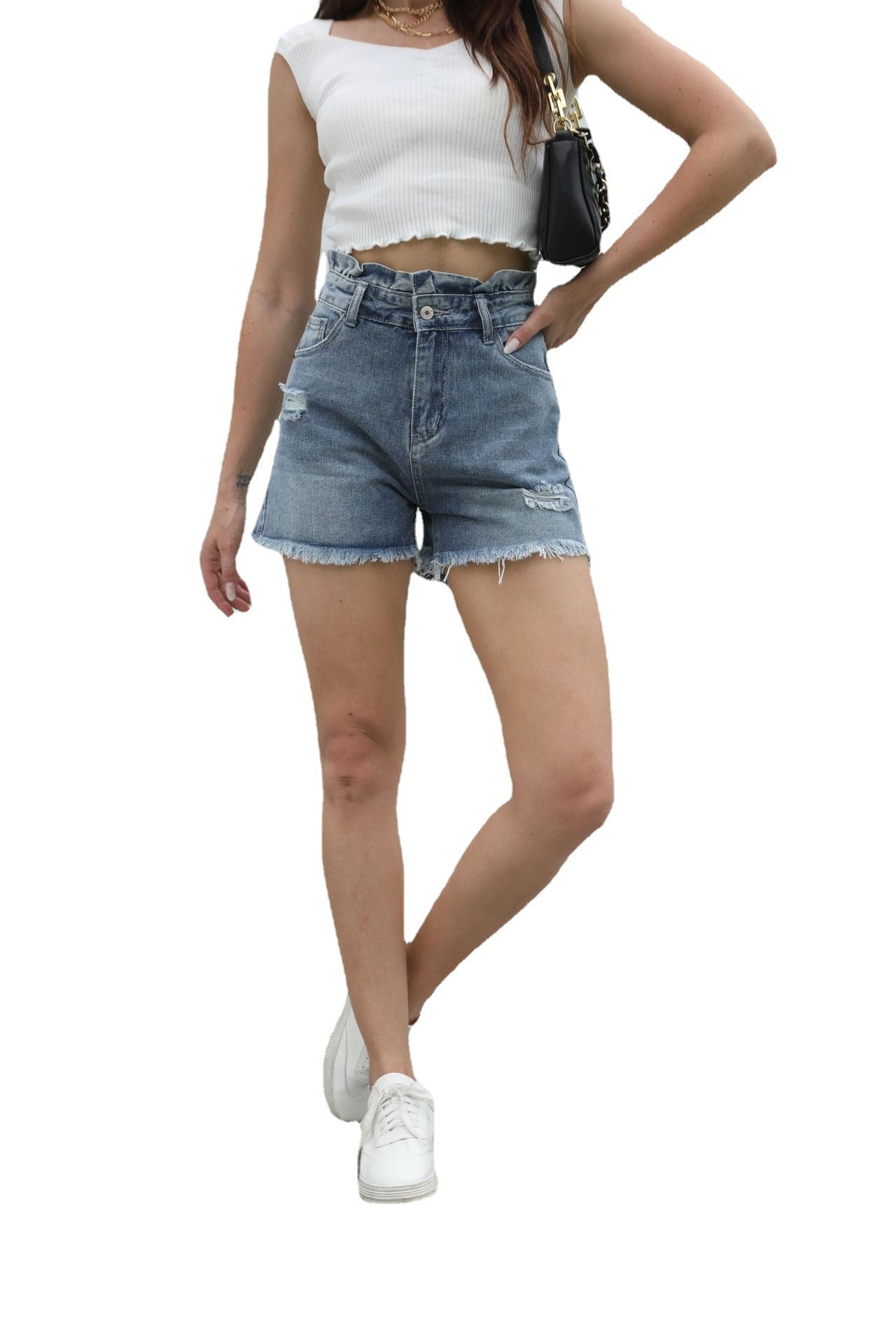 Damen Jeans-Shorts im lässigen Vintage-Stil Stalluxe