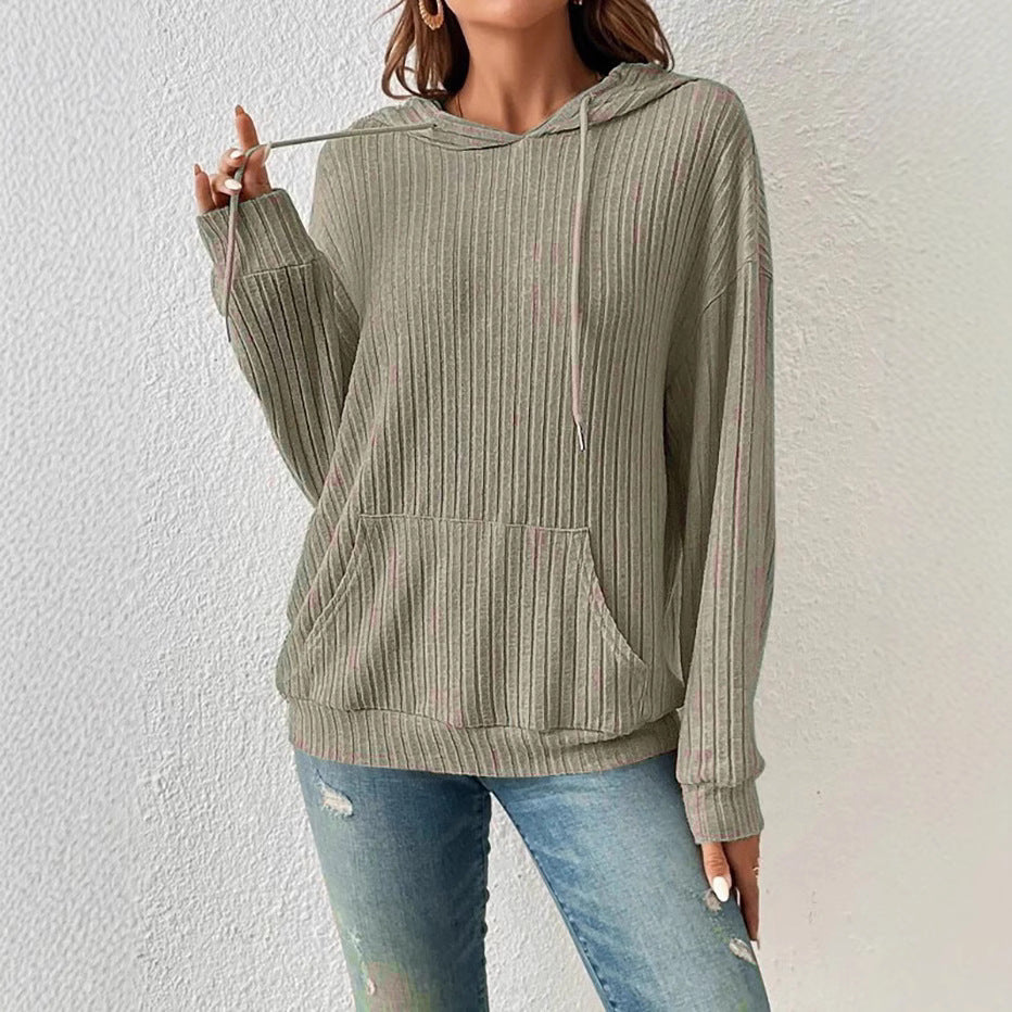 Damen Freizeit Hoodie mit strukturiertem Design und Kängurutasche Stalluxe