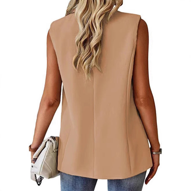 Damen ärmelloser Blazer im modernen Schnitt Stalluxe