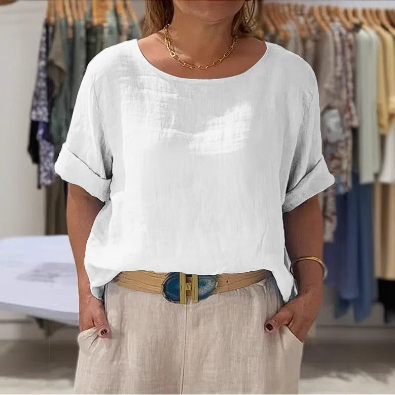 Damen lässige Leinenbluse Stalluxe