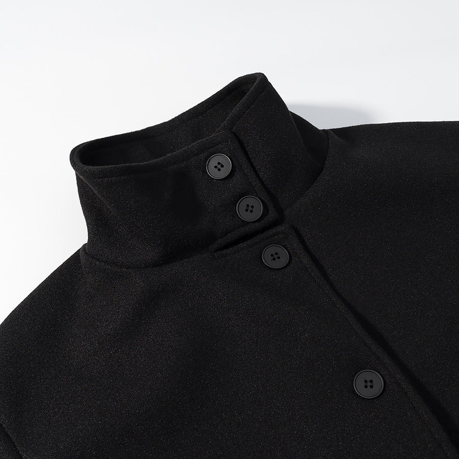 Damen cropped Blousonjacke mit elegantem Stehkragen und Knopfverschluss Stalluxe