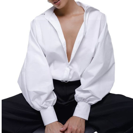 Damen Oversized Hemden mit voluminösen Ärmeln Stalluxe