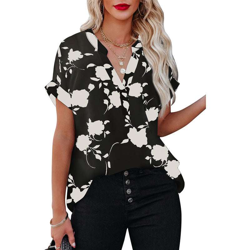 Damen elegante Bluse mit floralem Design und lässigem Schnitt Stalluxe