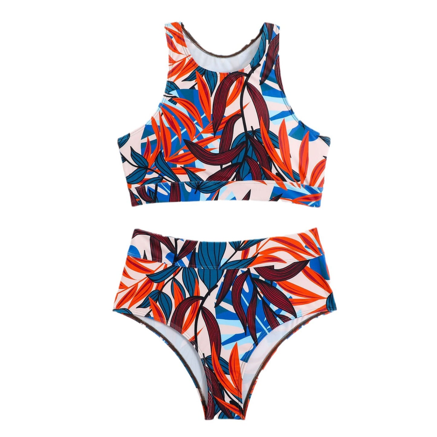 Damen Sport-Bikini-Set mit hochgeschnittenem Hosen und komfortablem Oberteil Stalluxe