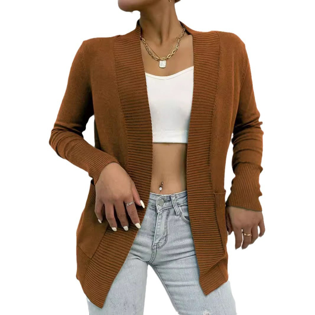 Damen Strickjacke mit strukturiertem Design und praktischen Taschen Stalluxe