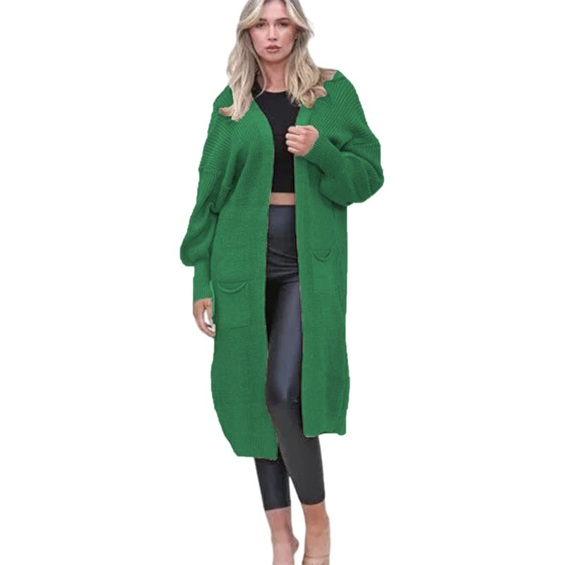 Damen Langarm-Strickcardigan mit edlem Strukturdesign und praktischen Taschen Stalluxe
