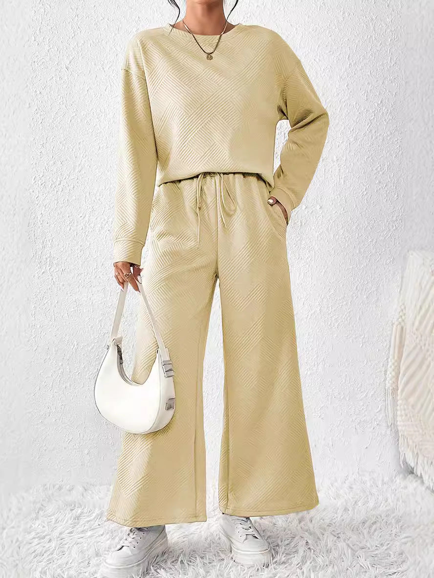 Damen Lounge-Outfit mit elegantem Strukturmuster Stalluxe