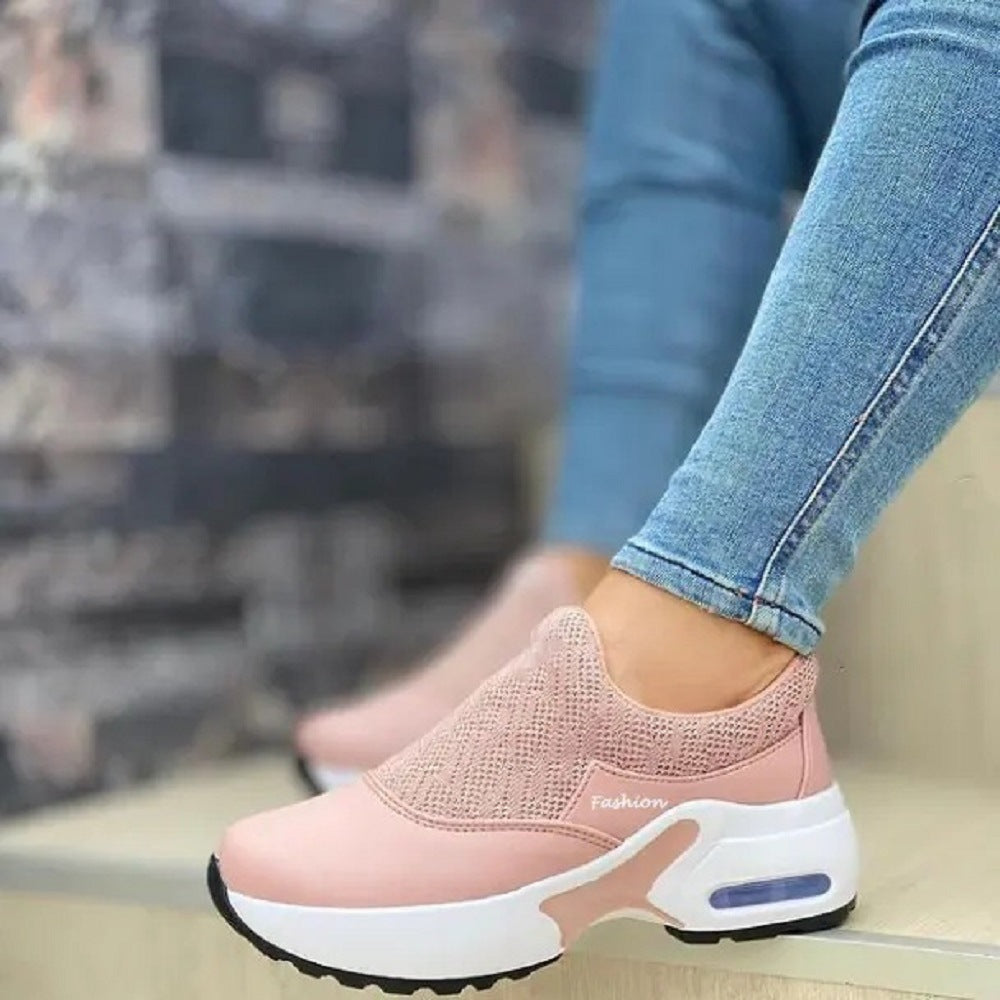 Damen modische Slip-On Sneakers mit atmungsaktivem Obermaterial und dämpfender Sohle Stalluxe