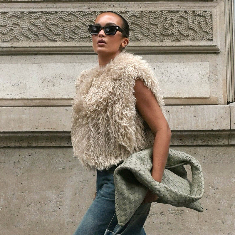 Damen Kuschelige Weste aus flauschigem Obermaterial Stalluxe