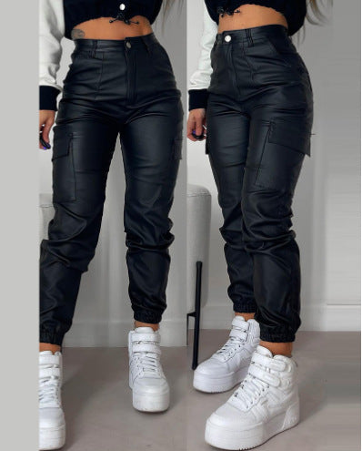 Damen Cargo-Hose mit elastischem Bund und praktischen seitlichen Taschen Stalluxe