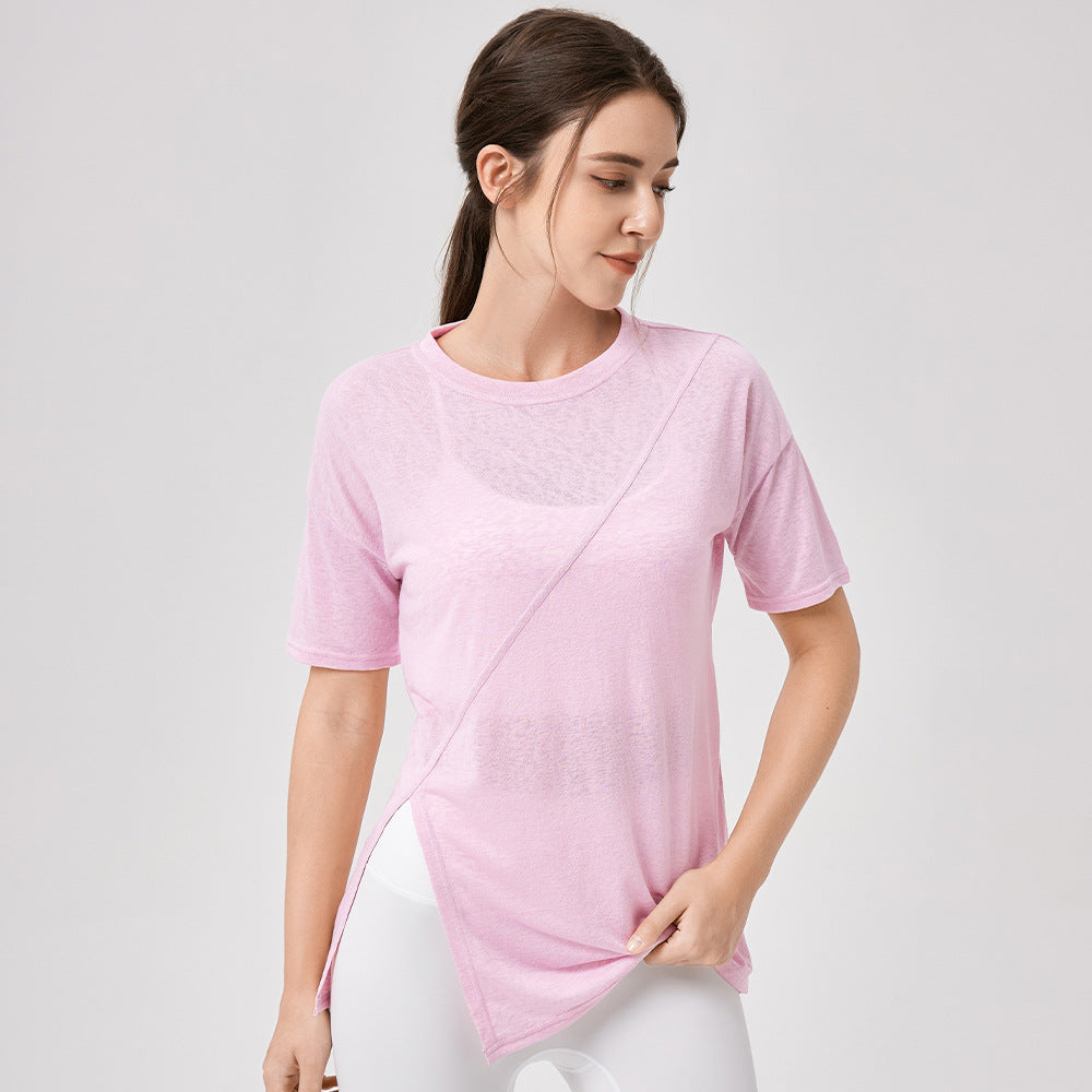 Damen Sportliches, luftiges Oberteil mit innovativem asymmetrischem Design Stalluxe