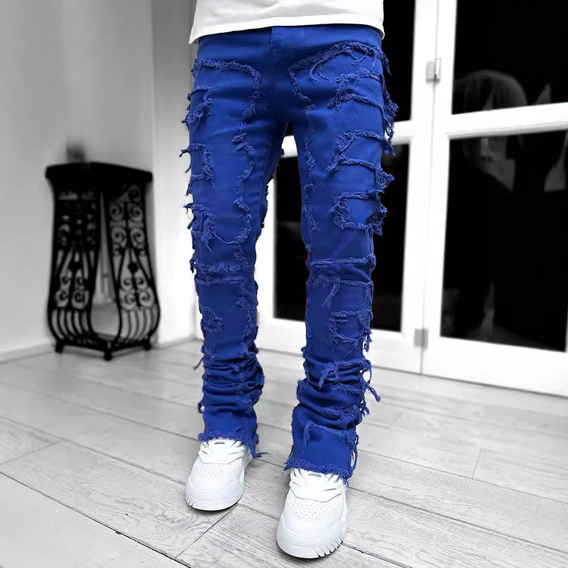 Herren Schnittige Jeanshose mit Rissoptik Stalluxe