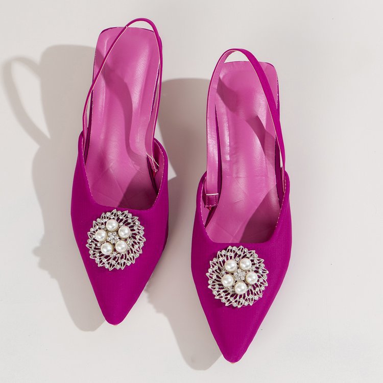 Damen Slingback-Pumps mit eleganter Perlenapplikation und modischem Schnitt Stalluxe