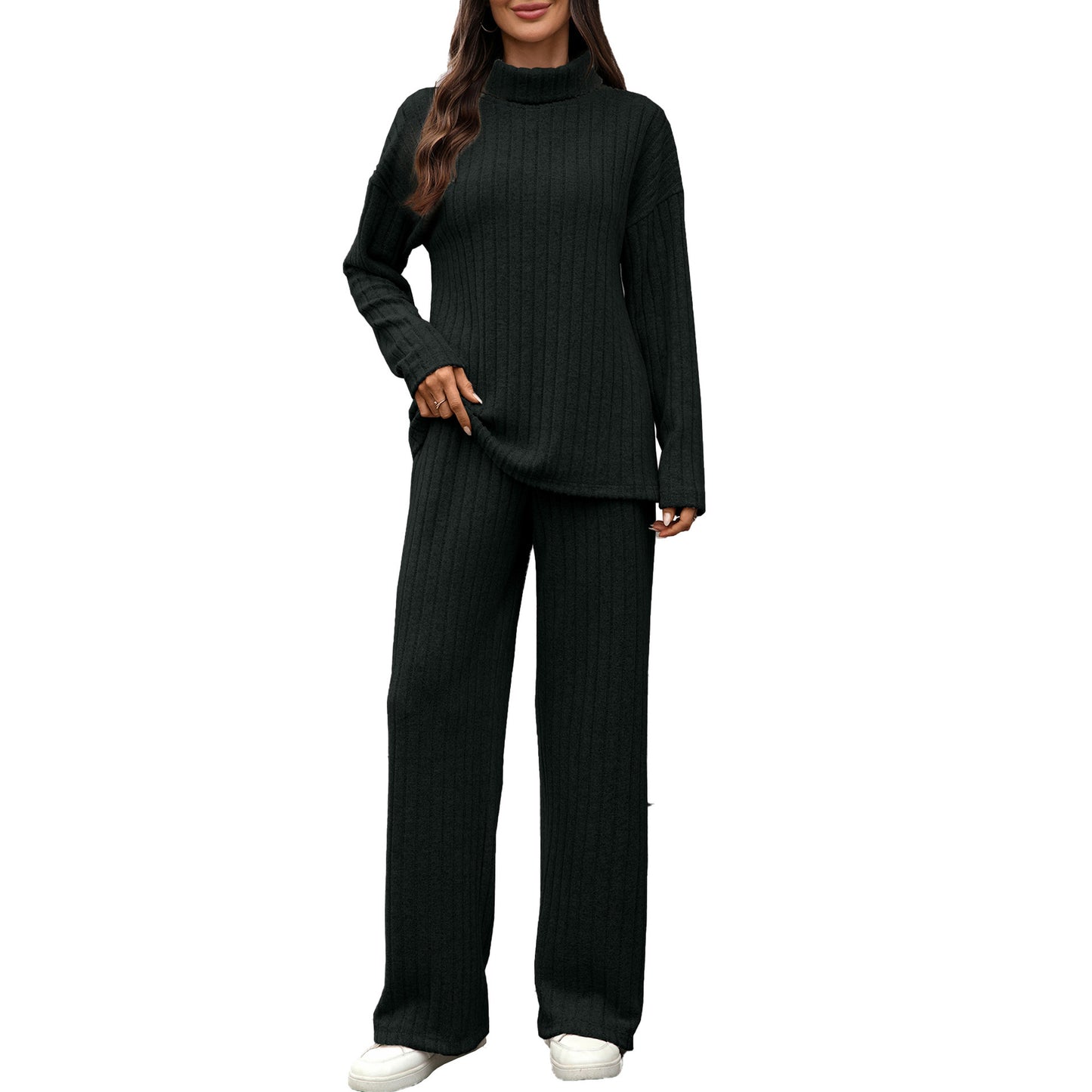 Damen Grobstrick Pullover und Hose Set Stalluxe