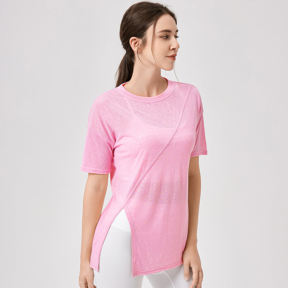 Damen Sportliches, luftiges Oberteil mit innovativem asymmetrischem Design Stalluxe