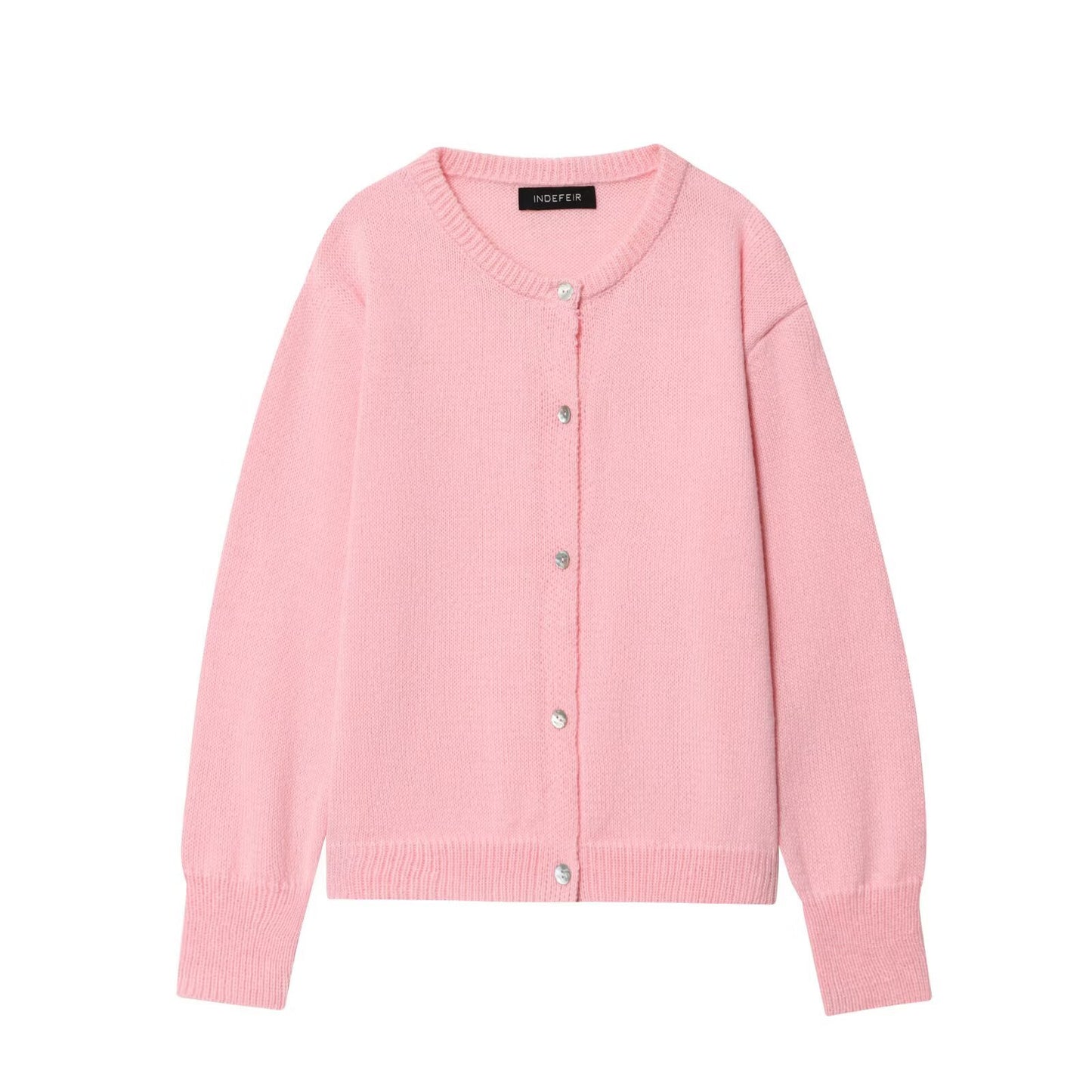 Damen stilvolle Strickjacke mit Knopfleiste und Rundhalsausschnitt Stalluxe