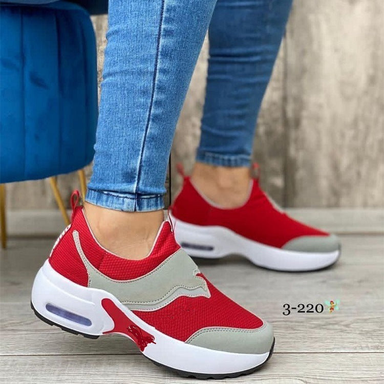 Damen Sportliche Slip-On Sneakers mit atmungsaktiver Mesh-Oberfläche Stalluxe
