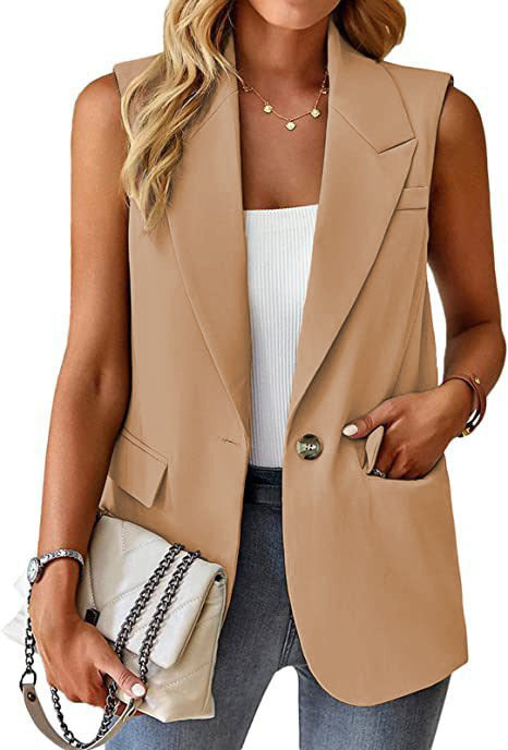 Damen ärmelloser Blazer im modernen Schnitt Stalluxe
