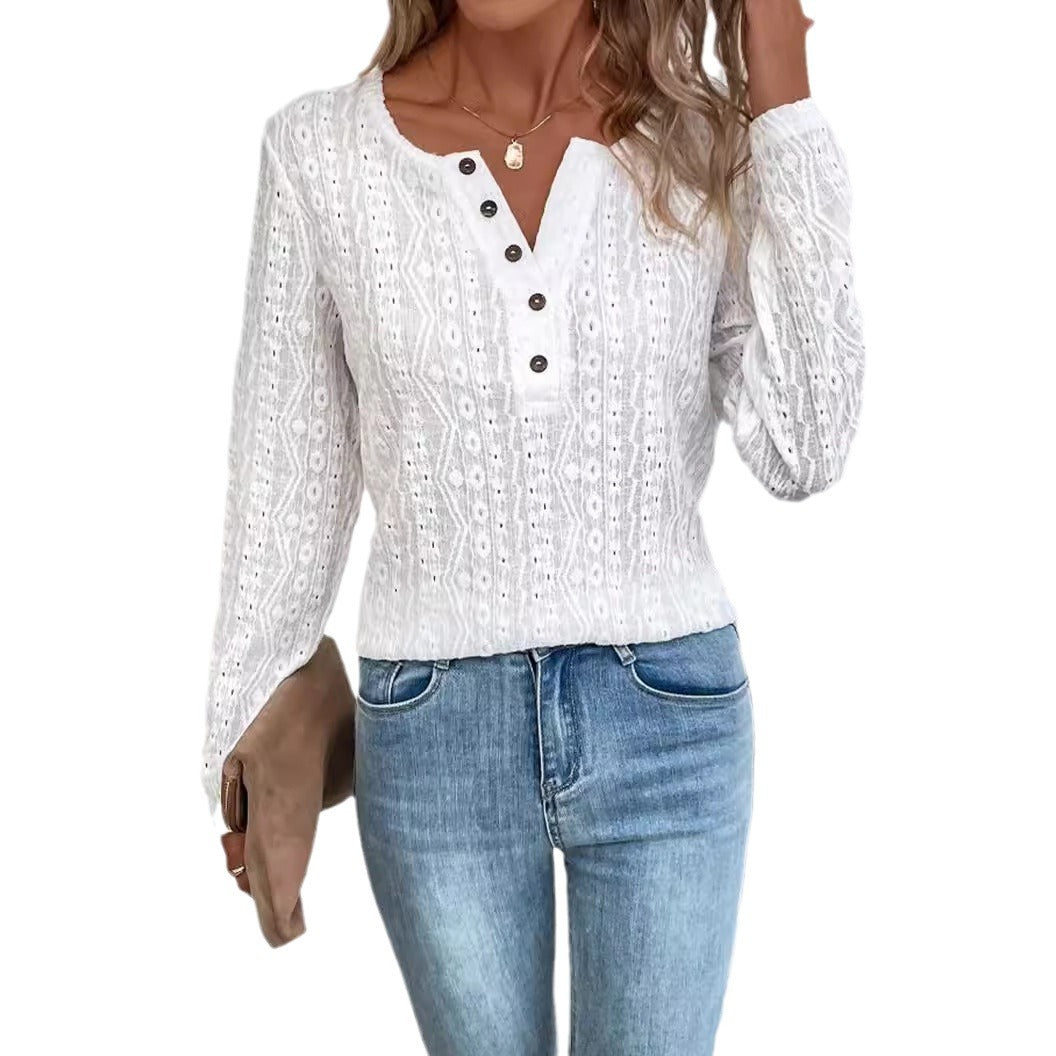 Damen Strukturierter Pullover mit Knopfdetails Stalluxe