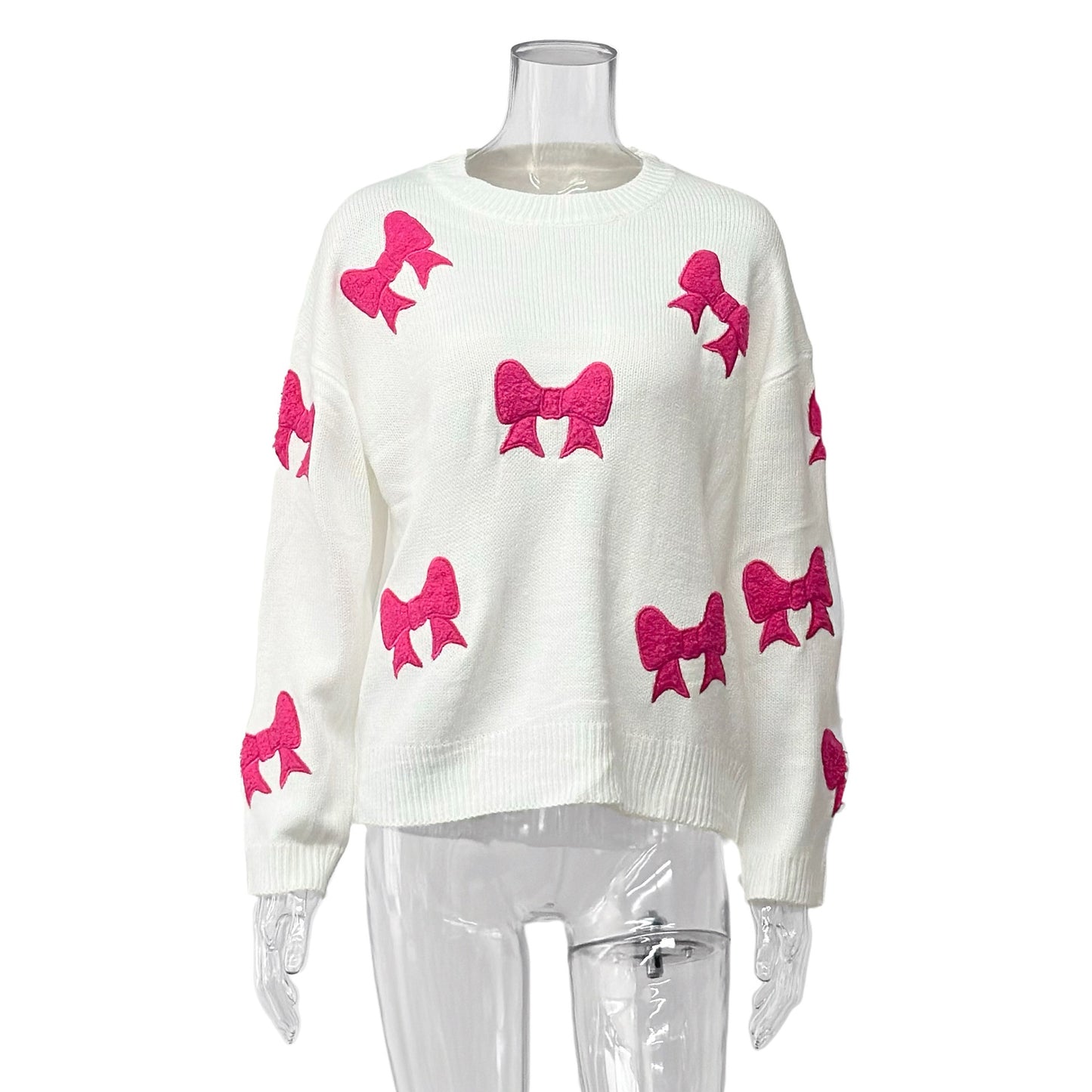 Damen modischer Pullover mit auffälligen Schleifendetails Stalluxe
