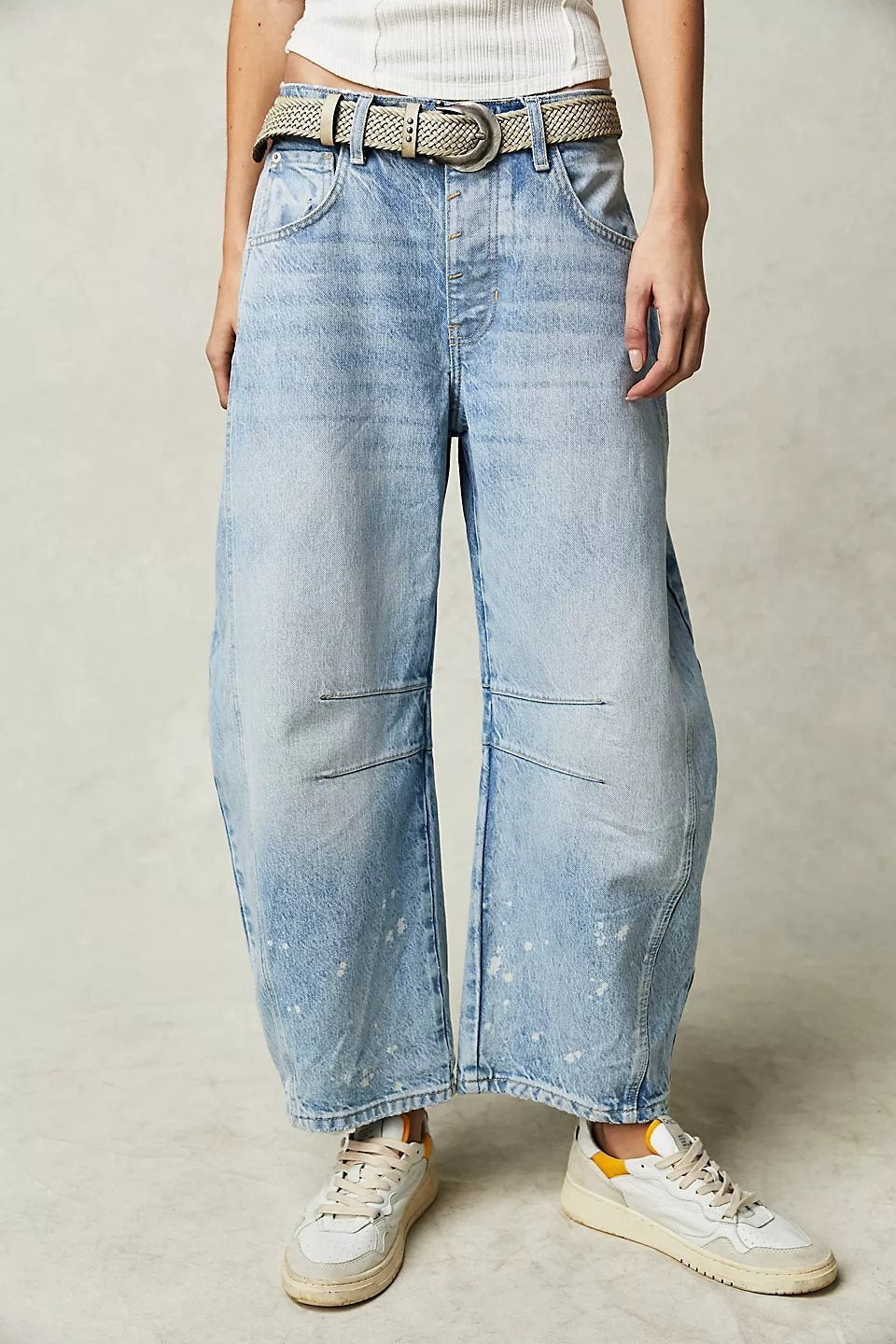 Damen Bequeme und lässige Jeans mit weitem Schnitt Stalluxe