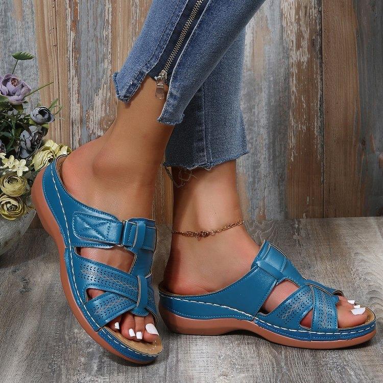Damen Komfortable Riemensandalen mit anatomischem Fußbett Stalluxe
