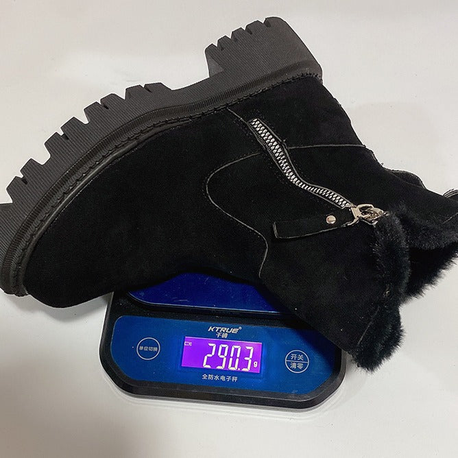 Damen Winterliche Stiefeletten mit kuscheligem Kunstfellkragen und rutschfester Sohle Stalluxe