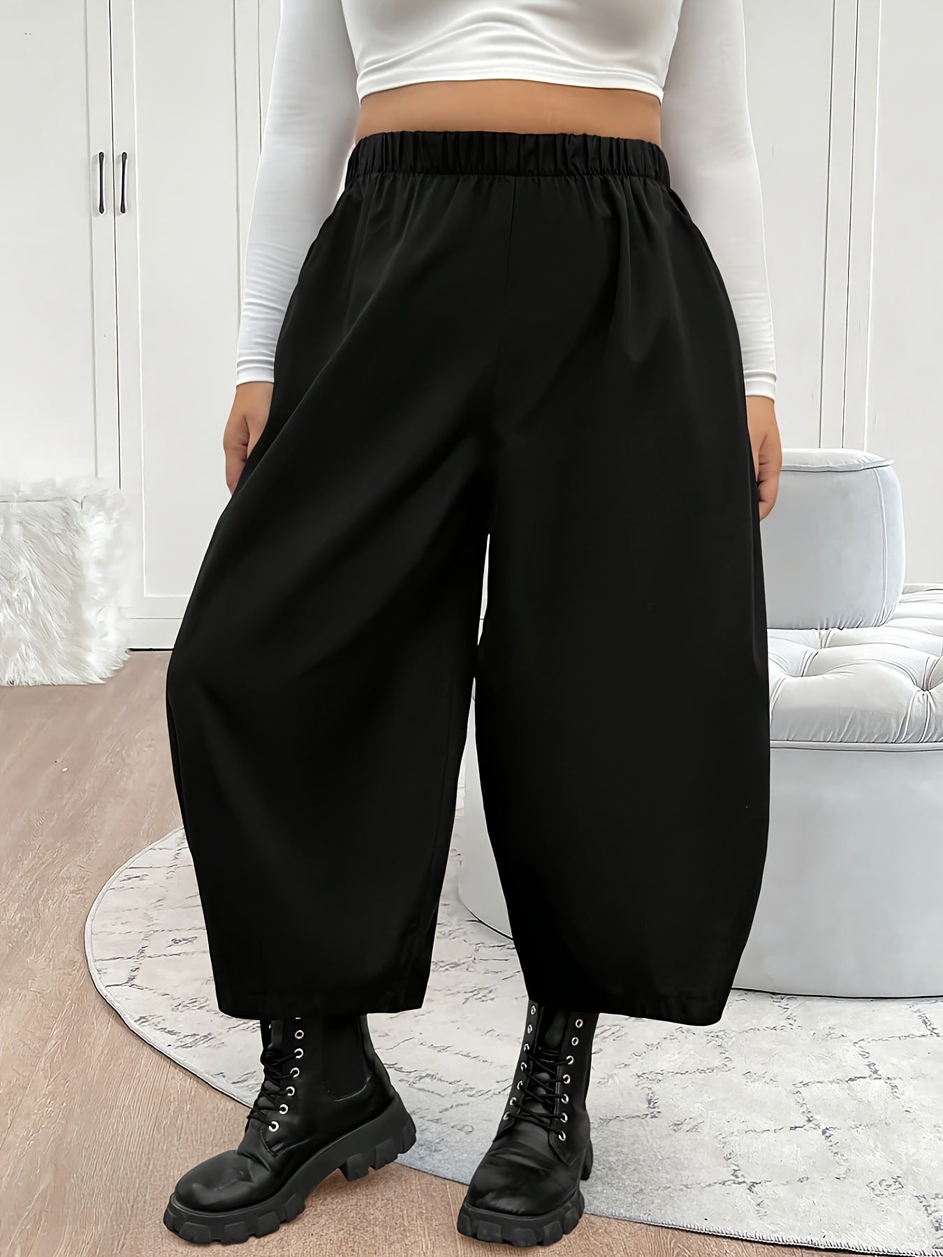 Damen elegante breite Hose Stalluxe