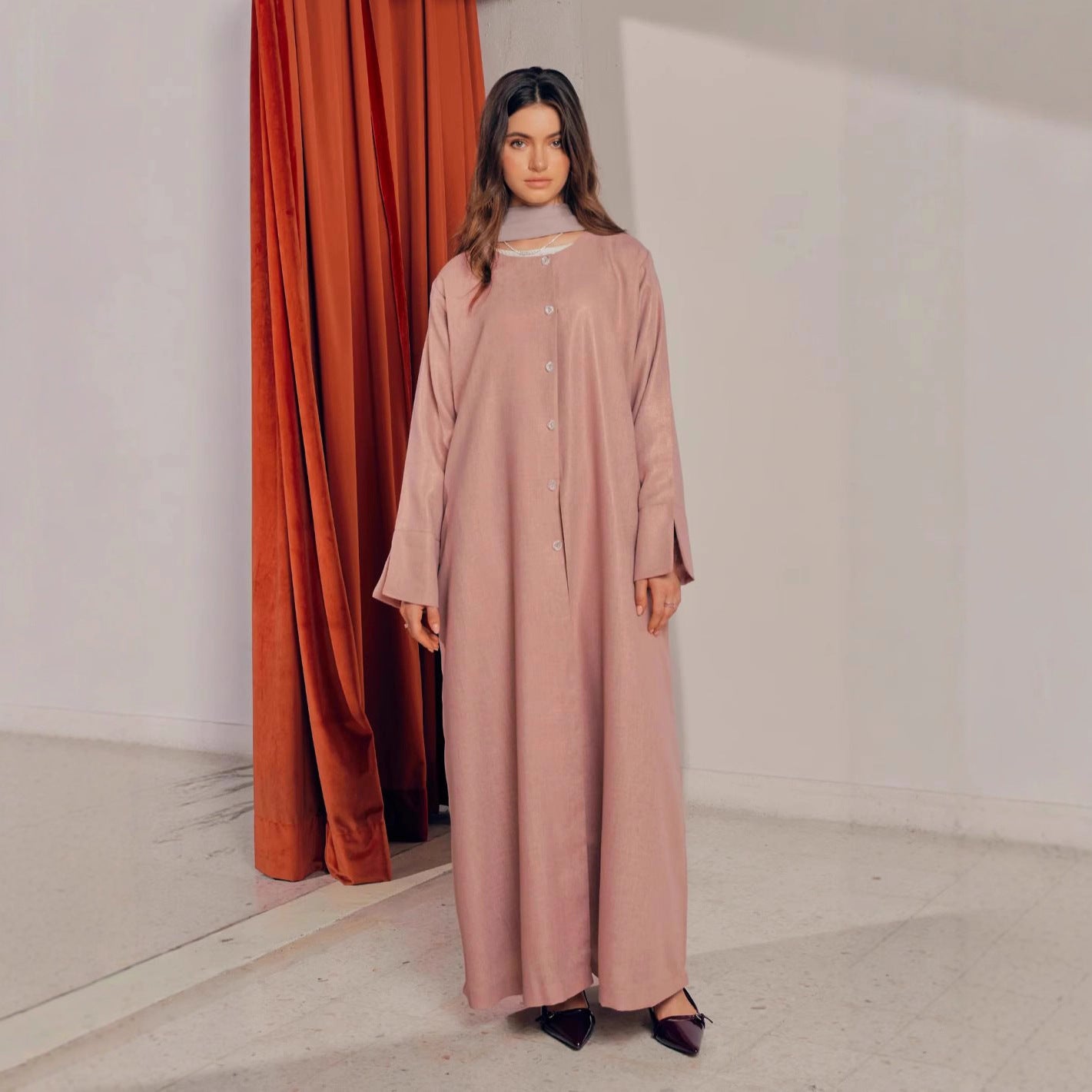 Damen stilvolles Langarmhemdkleid im Oversized-Schnitt Stalluxe