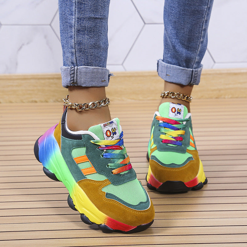Damen Sportliche Sneakers mit farbenfrohen Akzenten und rutschfester Sohle Stalluxe