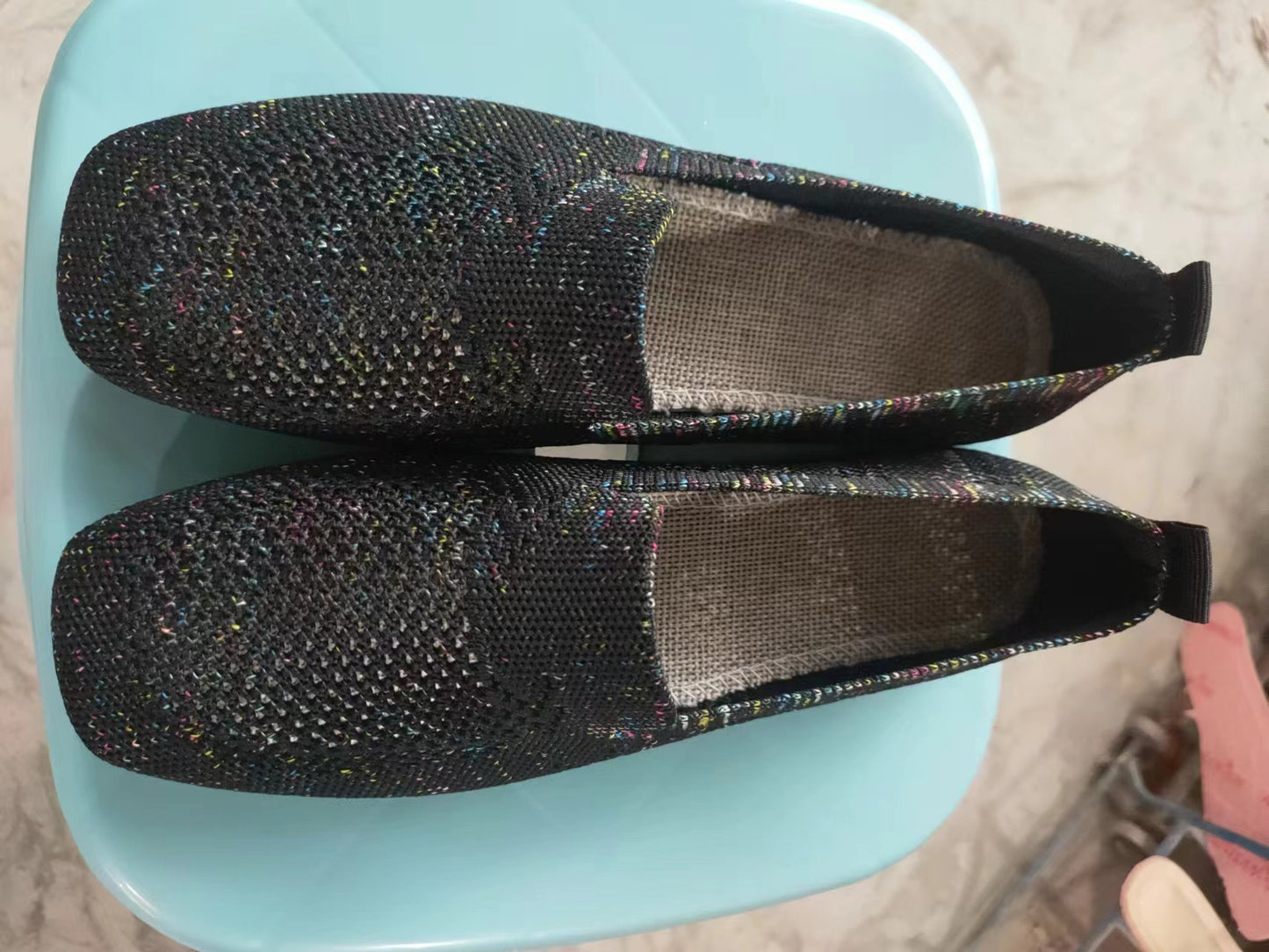 Damen Atmungsaktive Slipper aus Netzmaterial mit flexiblem Fussbett Stalluxe