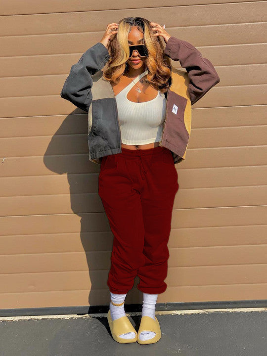 Damen hochwertige Sweatpants mit elastischem Bund und seitlichen Taschen Stalluxe