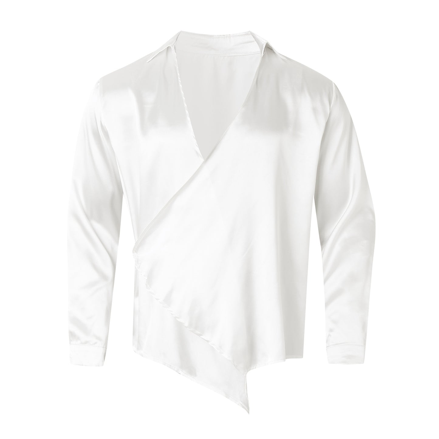 Damen Satin-Wickelbluse Stalluxe